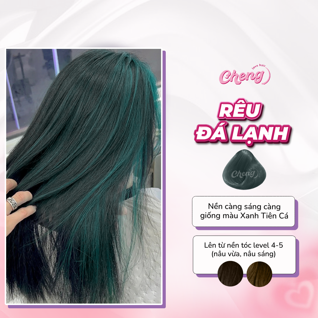 Thuốc Nhuộm Tóc Màu RÊU ĐÁ LẠNH Không Tẩy | Chenglovehair Chenglovehairs