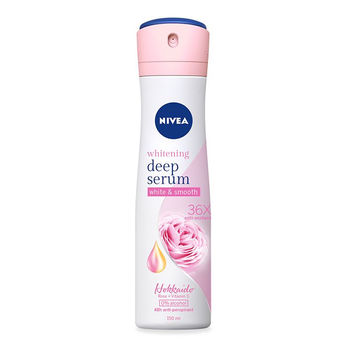 Xịt ngăn mùi dưỡng trắng chuyên sâu Nivea Whitening Deep Serum Hokkaido Rose 150ml sản phẩm tốt chất lượng cao an toàn khi sử dụng giá thành hợp lý là một mặt hàng cần thiết cho gia đình của bạn