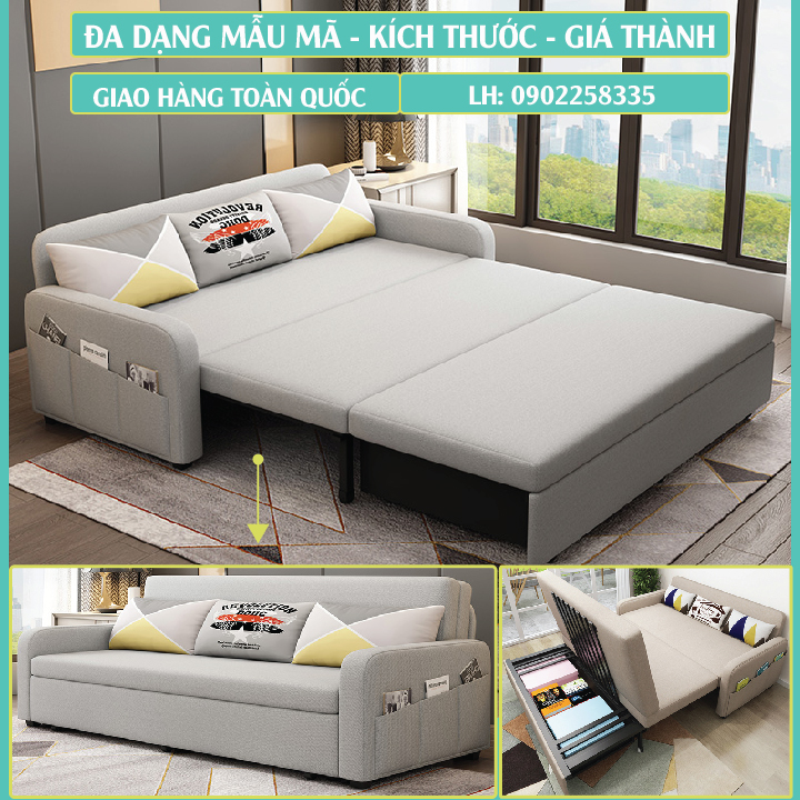 Giường Sofa Thông Minh Giường Đa Năng Kiêm Ghế Sofa Phòng Khách Sang Trọng - Tiện Lợi Giường Ghế Hiện Đại