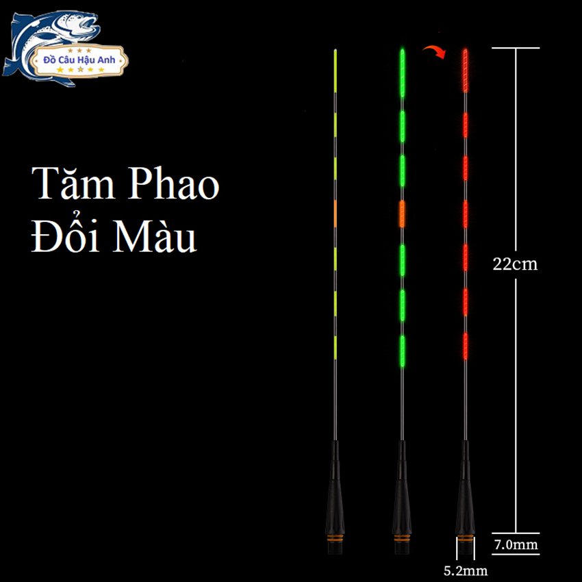 [FreeShip 15K] Tăm phao câu đài đổi màu thông minh tăm phao câu cá ngày đêm PC27 Hậu Anh FISHING Phao câu cá siêu nhạy