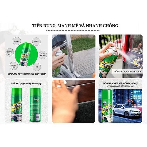 Chai Xịt Chất Tẩy Rửa Đa Năng,Tẩy Keo   Nhựa Đường, Băng Dính, tẩy dầu mỡ, dùng cho ô tô, kim loại, bánh xe,-Nhà Buôn Đồ Chơi Xe Hơi