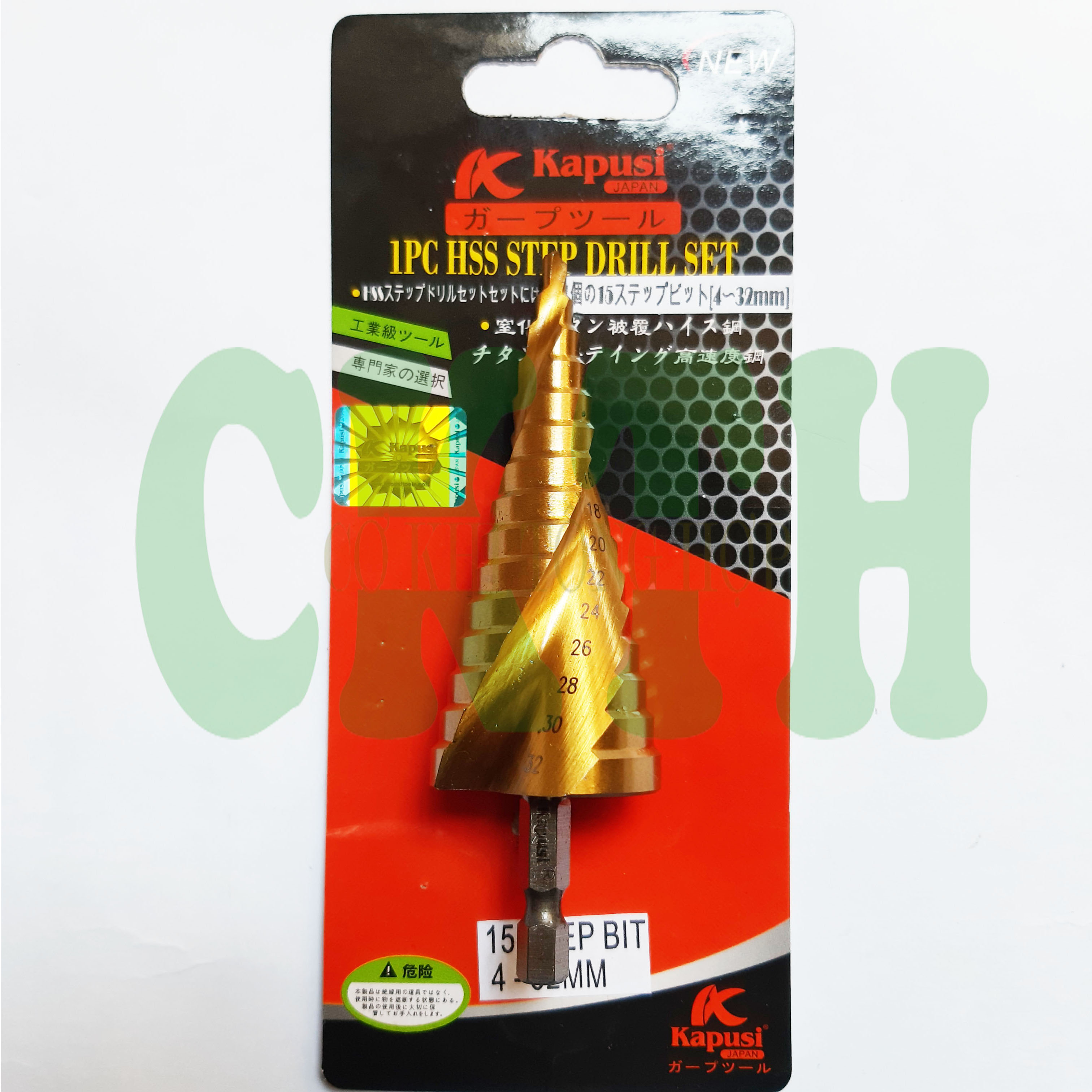 Mũi khoan,mũi khoan tháp 4-32mm kapusi, khoan sắt,nhôm...
