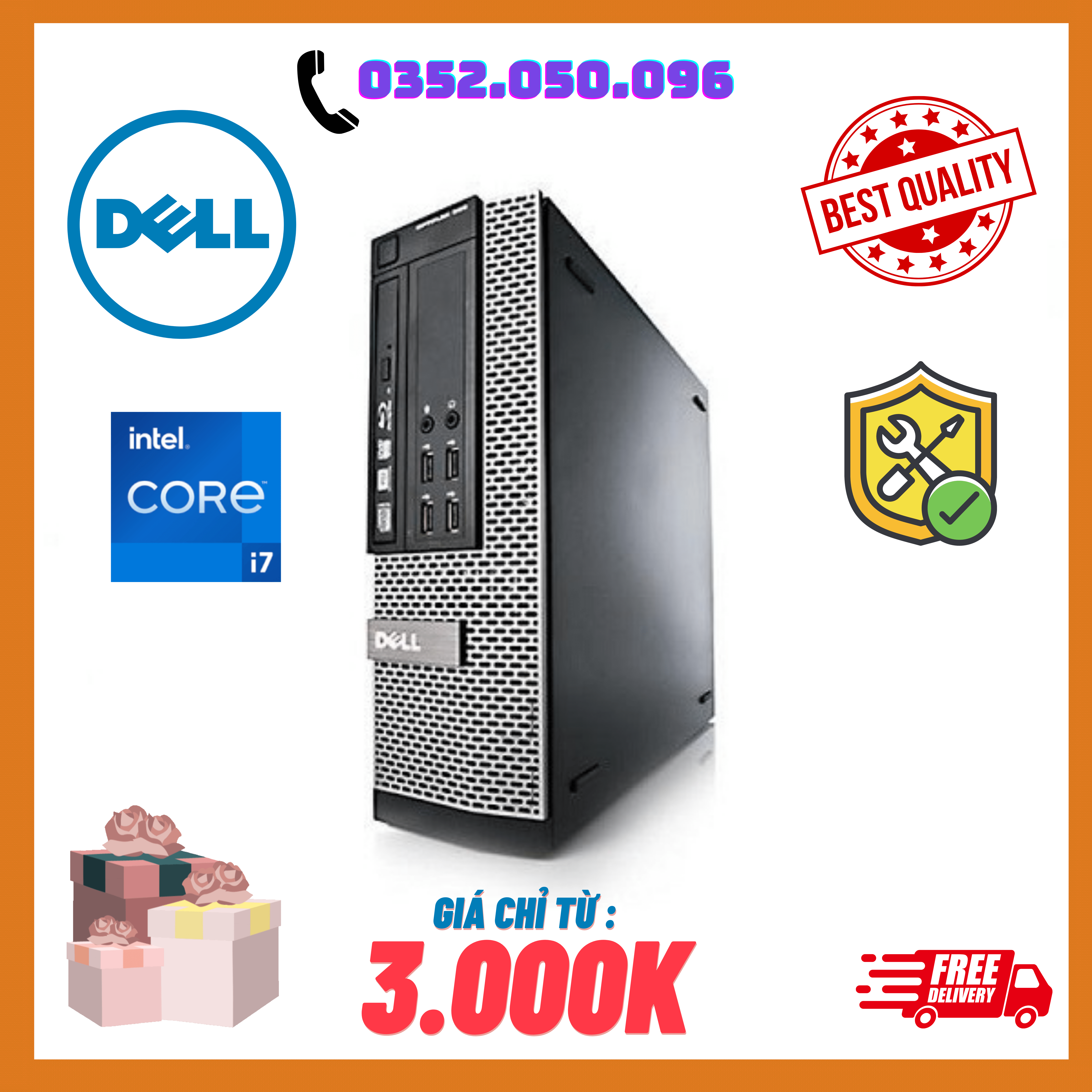 Chính Hãng. Máy Dell đồng bộ Core i7 /Ram 8GB /SSD 128GB. Máy like new đẹp 99%, zin nguyên bản.