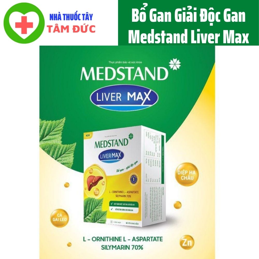 Viên uống bổ gan giải độc gan medstand liver max- hộp 60 viên
