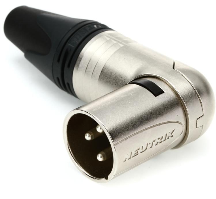 Jack canon(XLR) đực - Jack canon cong L - Neutrik - Model NC3MRX - Made in Liechtenstein