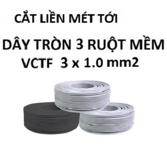Hàng mới về - 100 mét dây điện tròn 3 ruột mềm - vctf 3x1.0 mm2 - cadisun chính hãng - thiết bị điện hah