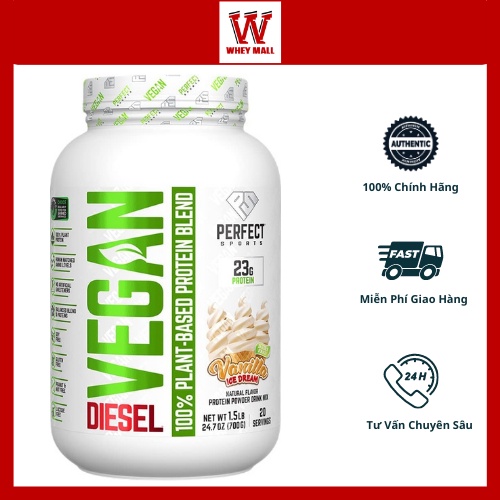 Whey Protein Thực Vật Vegan Diesel 20 Lần Dùng