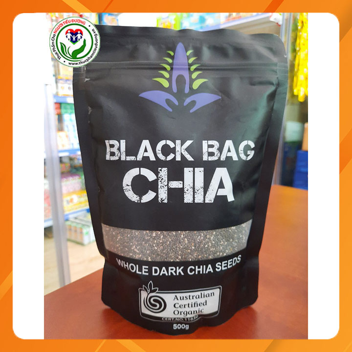 Hạt chia đen hữu cơ black bag 500g