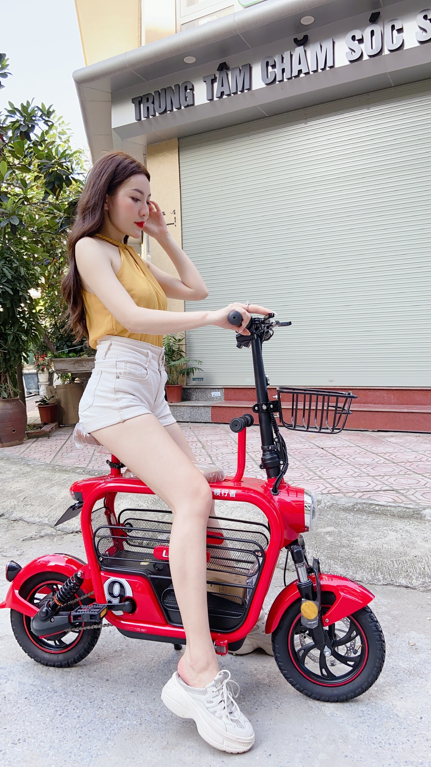Xe điện Lihaze Hàng Loại 1 đủ màu, TẶNG GIỎ XE đủ dung lượng pin, xe điện gấp gọn mẹ và bé, xe điện hotgirl