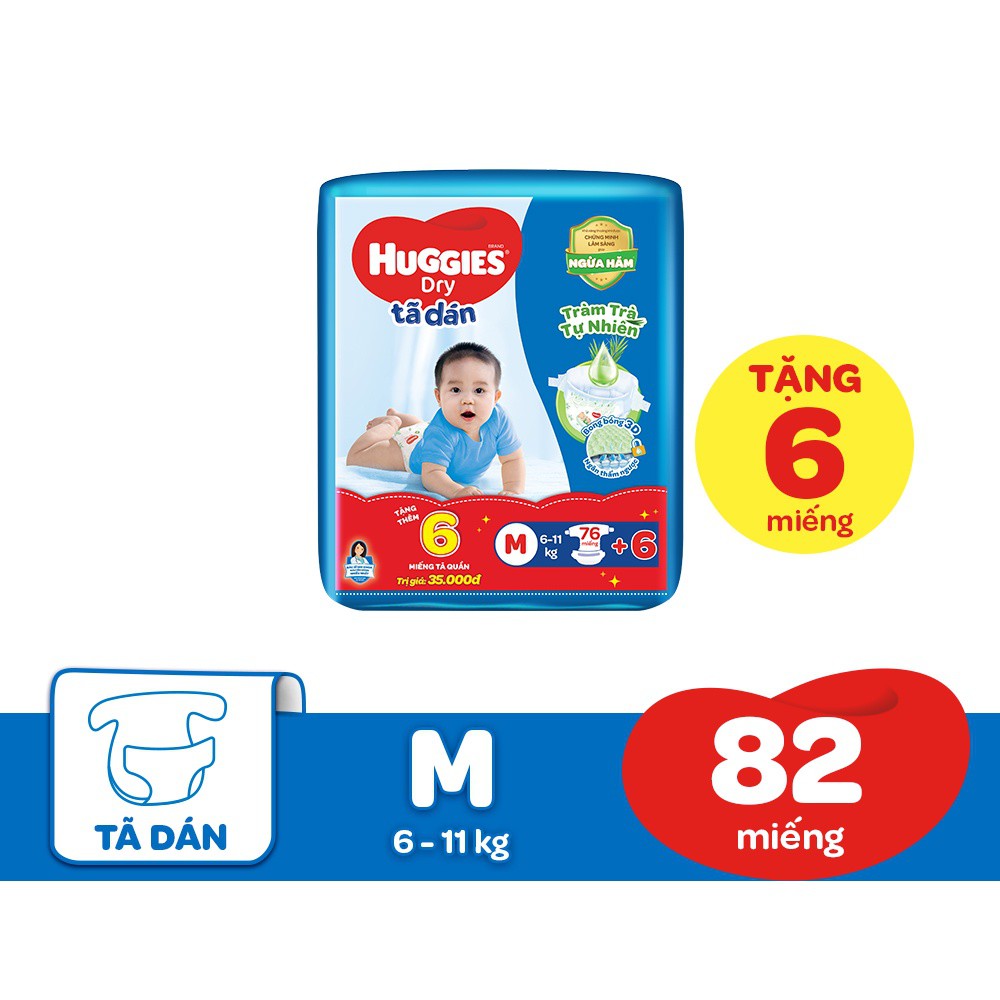 Tả Dán Huggies M76x3+ KM New