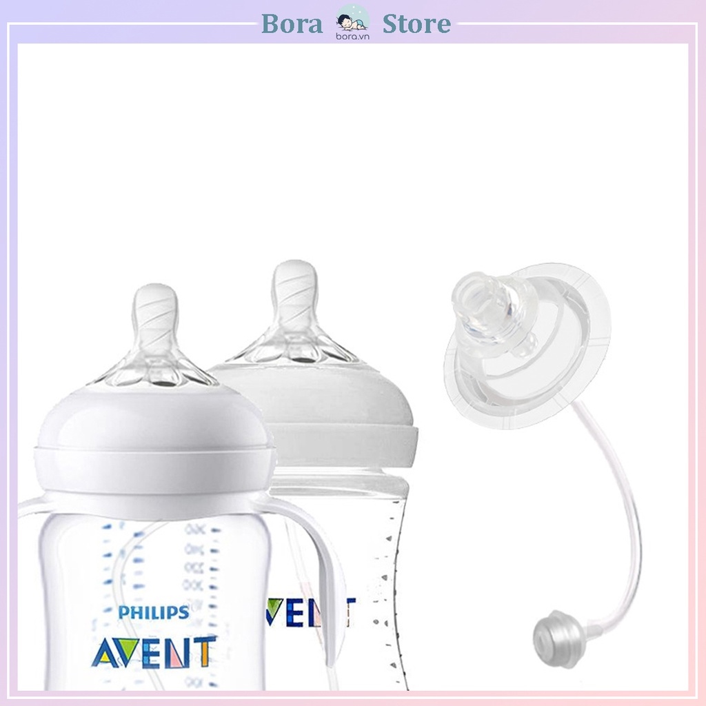 Ống tập hút bình sữa Avent Natural dây ti sữa cho bé giúp bé có thể ti bình với mọi tư thế đứng ngồi nằm
