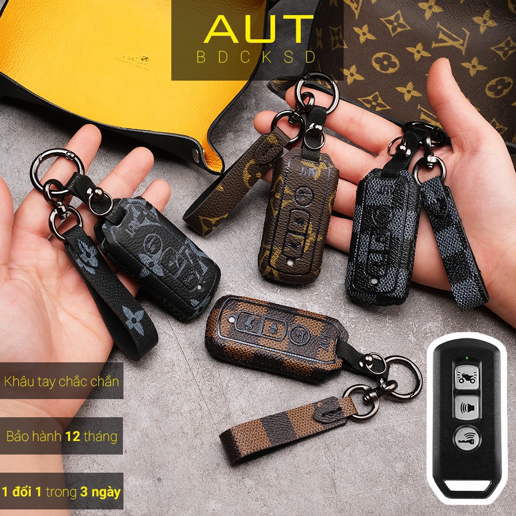 Bao bọc da chìa khóa honda sh pcx sh mode handmade lv shkv ad