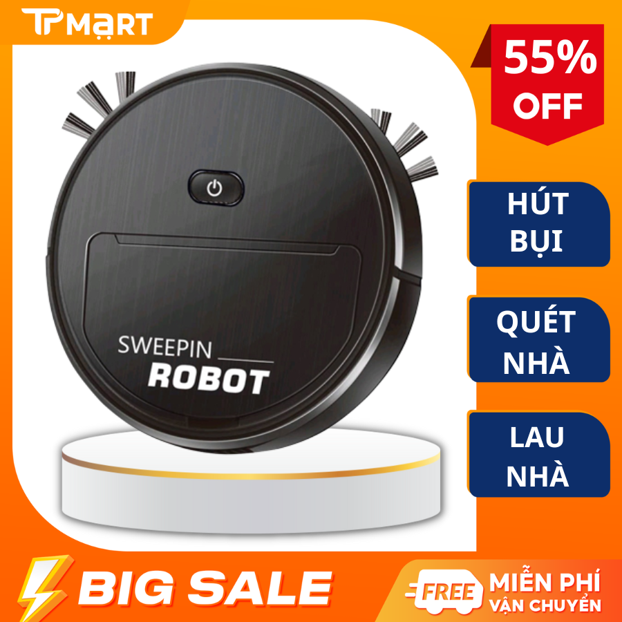 Robot hút bụi lau nhà tự động, Robot hút bụi thông minh, Máy hút bụi thông minh tự động sạc điện