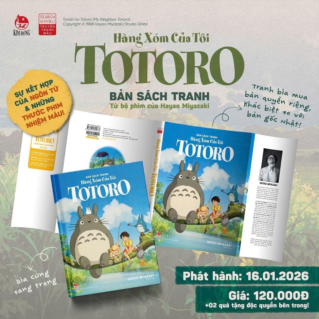 Truyện Tranh - Bản Sách Tranh Hàng Xóm Của Tôi là TOTORO (Tủ Sách Ghibli) - NXB Kim Đồng