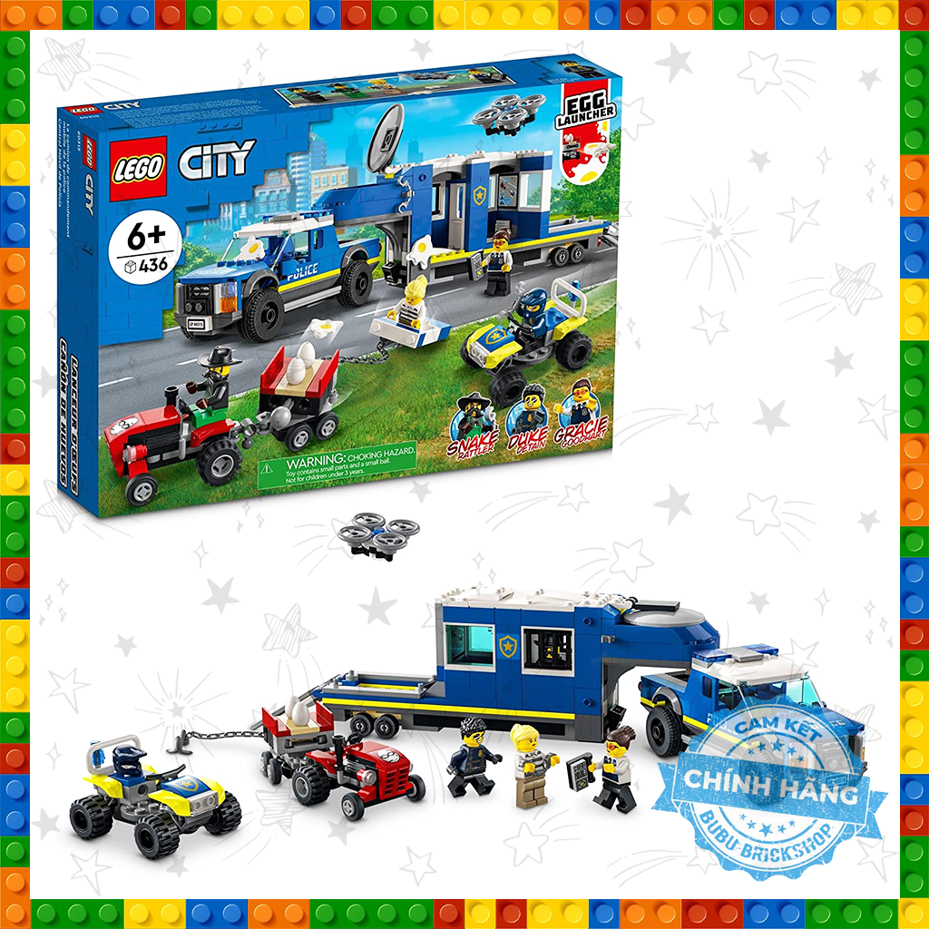 Lego City 60315 - Police Mobile Command Truck - Bộ xếp hình Lego Xe tải cảnh sát