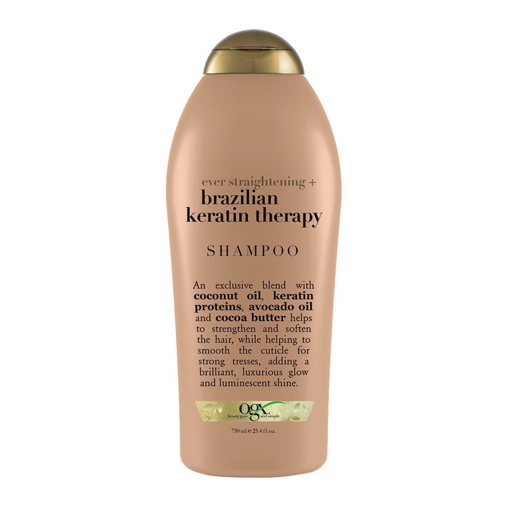 Dầu gội giúp tóc thẳng OGX Ever Straight Brazilian Keratin Therapy Shampoo 750ml (Mỹ)