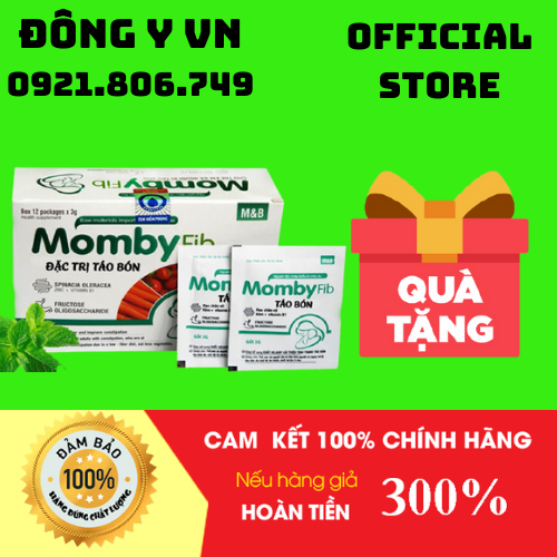 [HCM]Cốm Vi Sinh MOMBYFIB (MOMBY FIB đánh bay táo bón hộp 12 gói ) chính hãng - YY1 - Đông Y VN