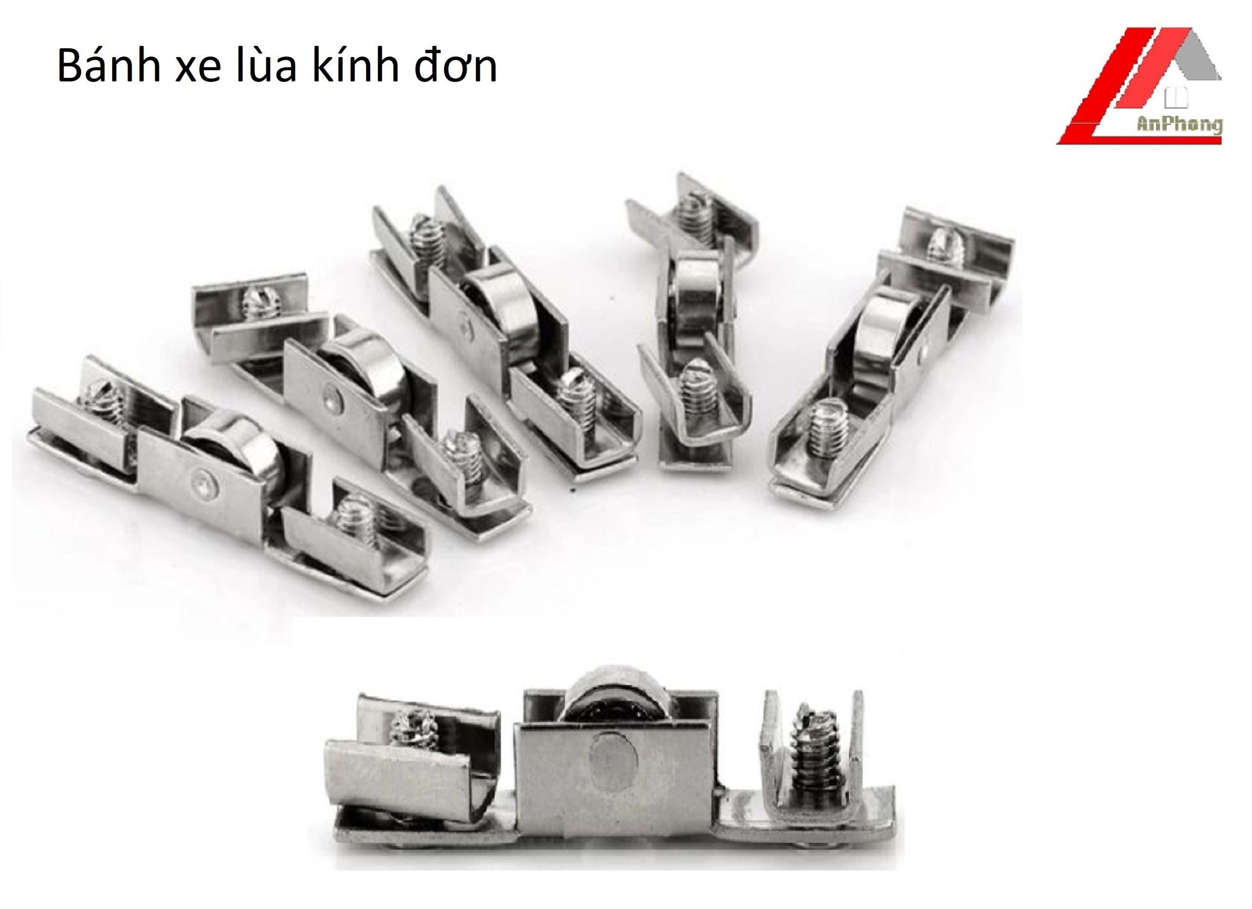 Bánh xe Matex lùa cữa kính 5mm đơn,đôi