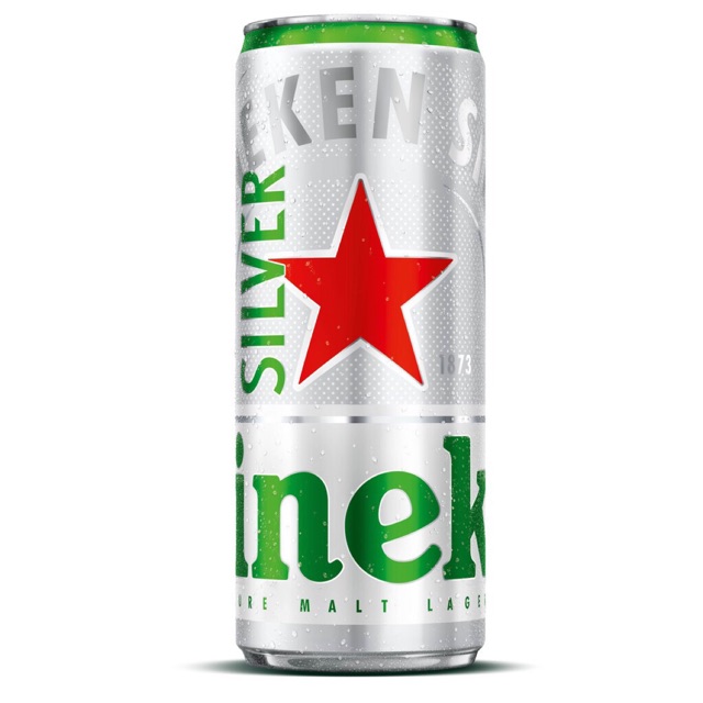BIA HEINEKEN SILVER LON 330ML