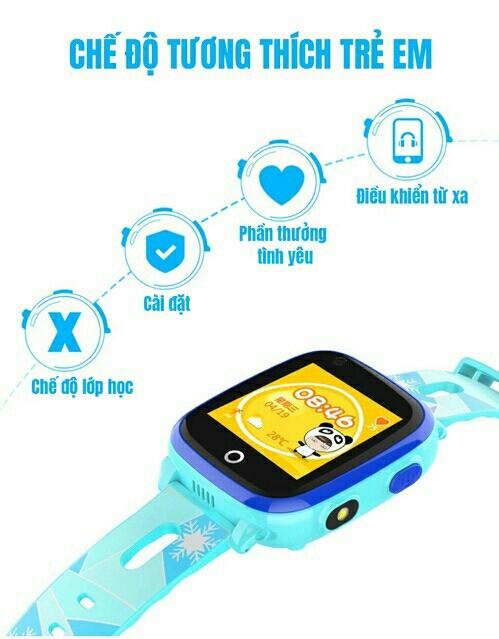 Đồng hồ định vị trẻ em cao cấp GPS LPS DF33 - 4G Video Call Unlock 8868(xanh)