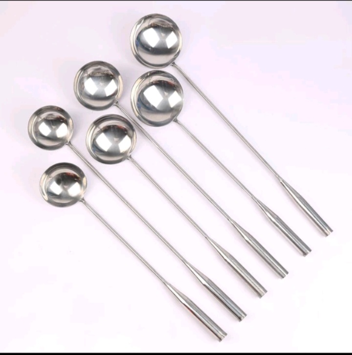Vá xào inox cán inox thân thon nhỏ cán dài 37cm - vá xào inox cán inox mẫu c10