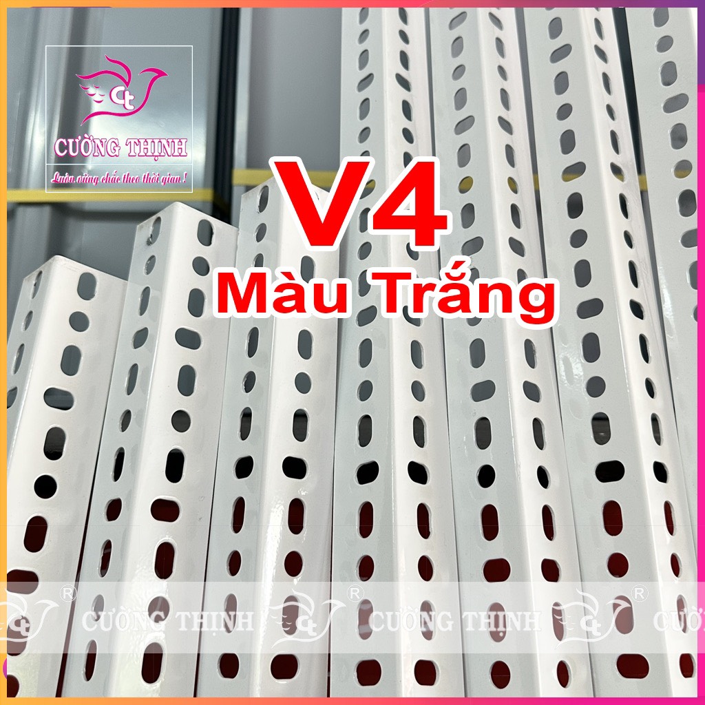Thanh sắt v lỗ v4.4 dài 0,8m dày 1.6 ly - lắp ráp kệ v lỗ đa năng, sắt v lỗ , làm kệ sắt