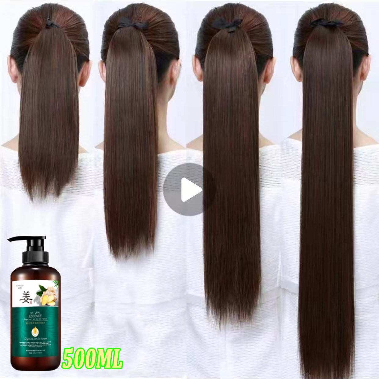 Dầu gội gừng tươi, dầu gội loại bỏ gàu, dầu gội mọc tóc, phục hồi tóc hư tổn, tinh chất mọc tóc phù hợp với tóc dày tóc mềm tóc suôn mượt, chống rụng tóc, dầu thảo mộc, tươi mới, không gây nhờn 500ml