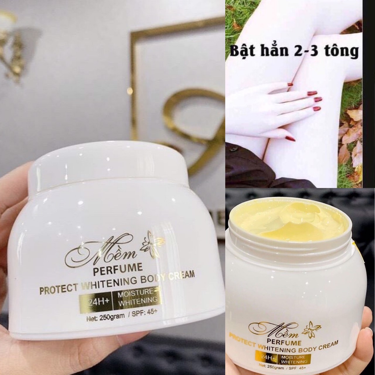 Kem body mềm dưỡng trắng da cấp tốc 250g