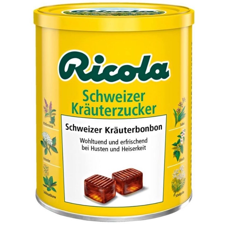 Kẹo ngậm thảo mộc  Ricola Schweizer Kräuterzucker 250gr