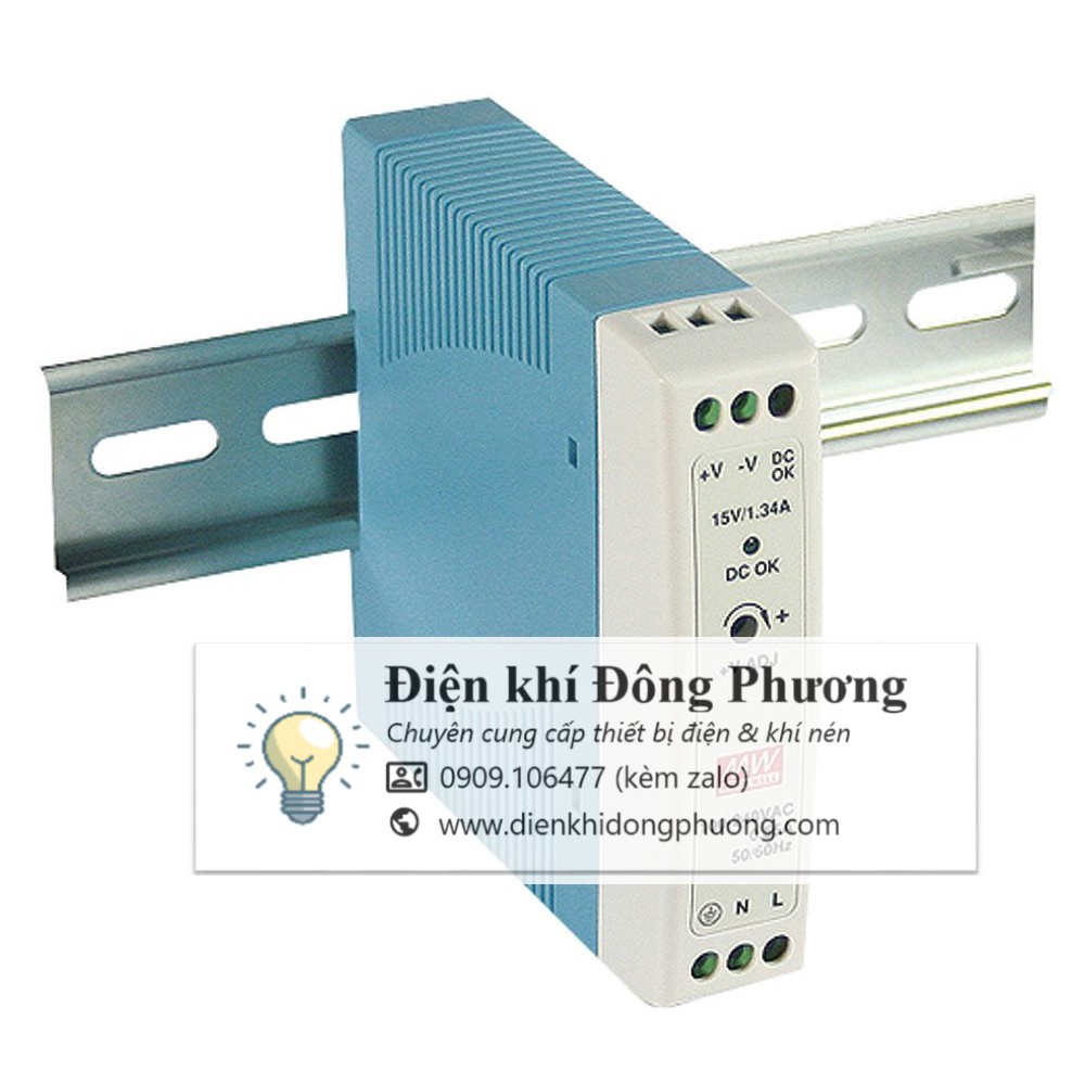 Thanh ray nhôm cài át, thanh Din nhôm cài aptomat, thanh ray nhôm thiết bị tủ điện, dài 1M.