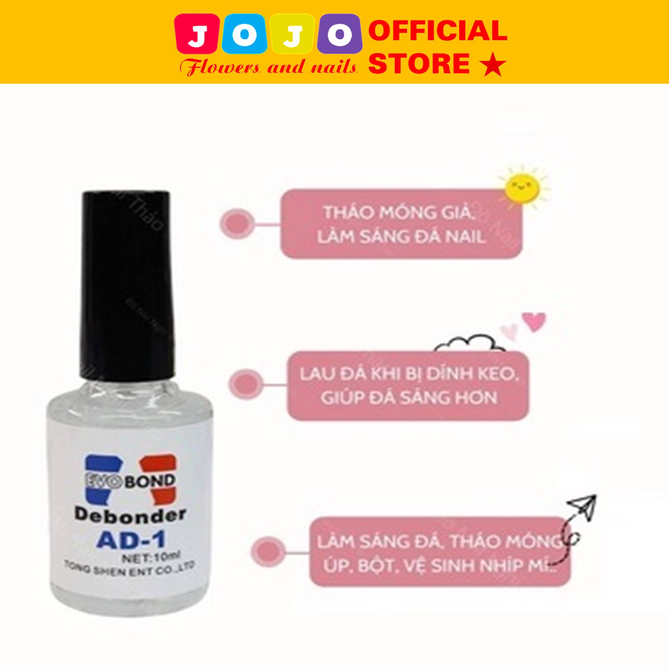 Dung dịch tháo móng giả, nước tháo móng ,làm sáng đá dễ dàng 10ml