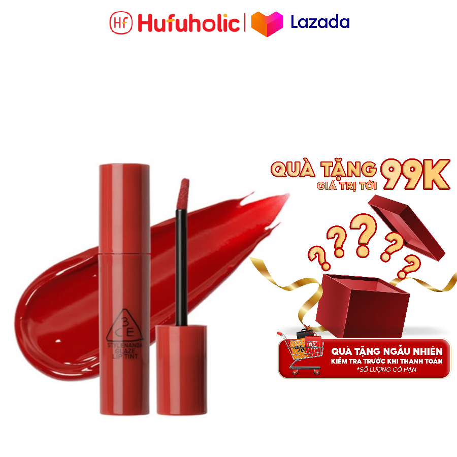 Son tint bóng 3CE mướt mịn căng mọng Glaze Lip Tint dưỡng ẩm lâu trôi 3CE010