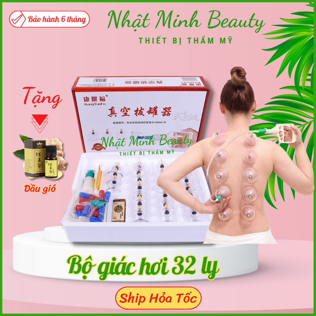 Bộ giác hơi không dùng lửa 32 cốc | Bộ giác hơi 32 ly hàng đẹp