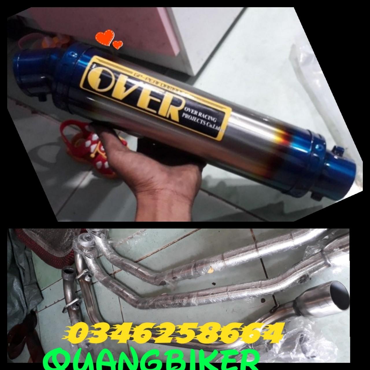 pô over full cổ inox cho wa110 mới ws wrsx winer ex135 150 stria raider sonic siFI juFI...
