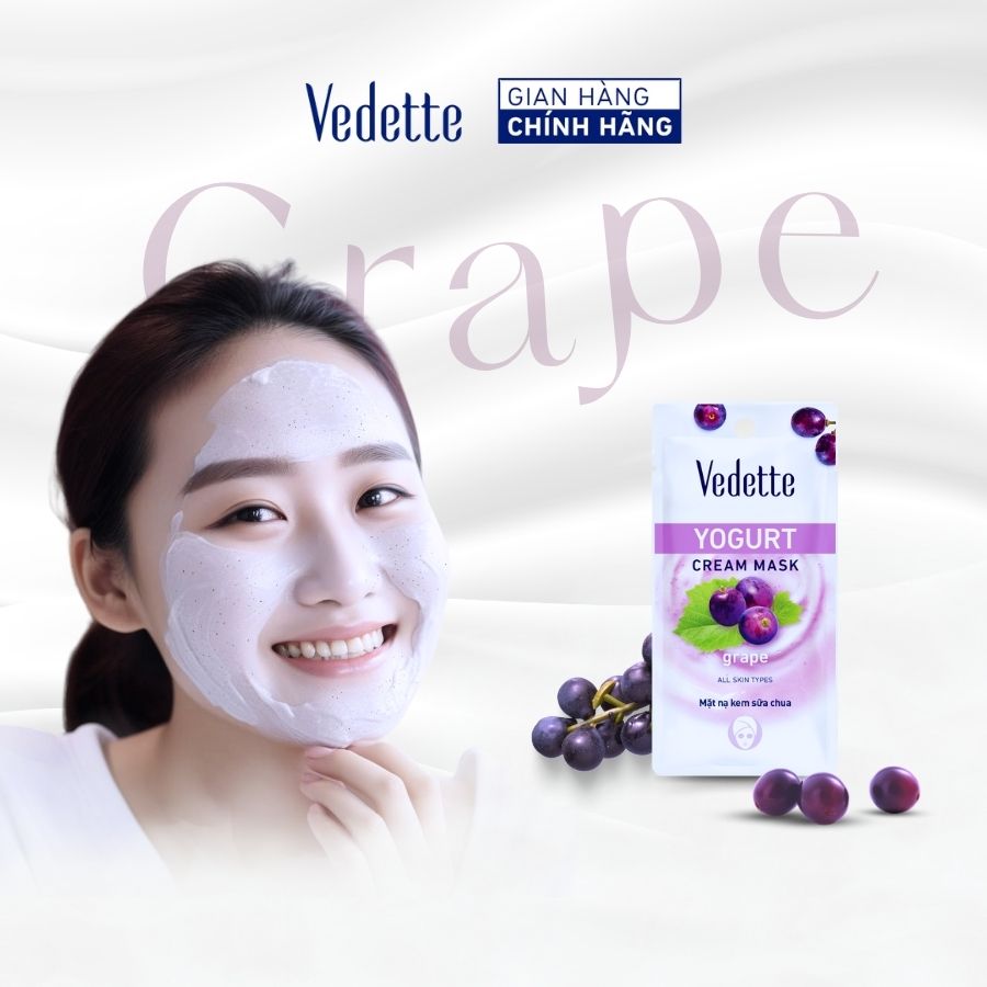 Mặt nạ kem sữa chua Vedette Nho 10ml