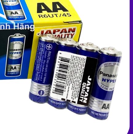 Vỉ 4 Viên Pin AA Panasonic  R6UT/4S 1,5V không chì , Không chảy nước - Hàng Chính Hãng