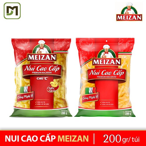 Combo 2 bịch Nui cao cấp Meizan gói 200g