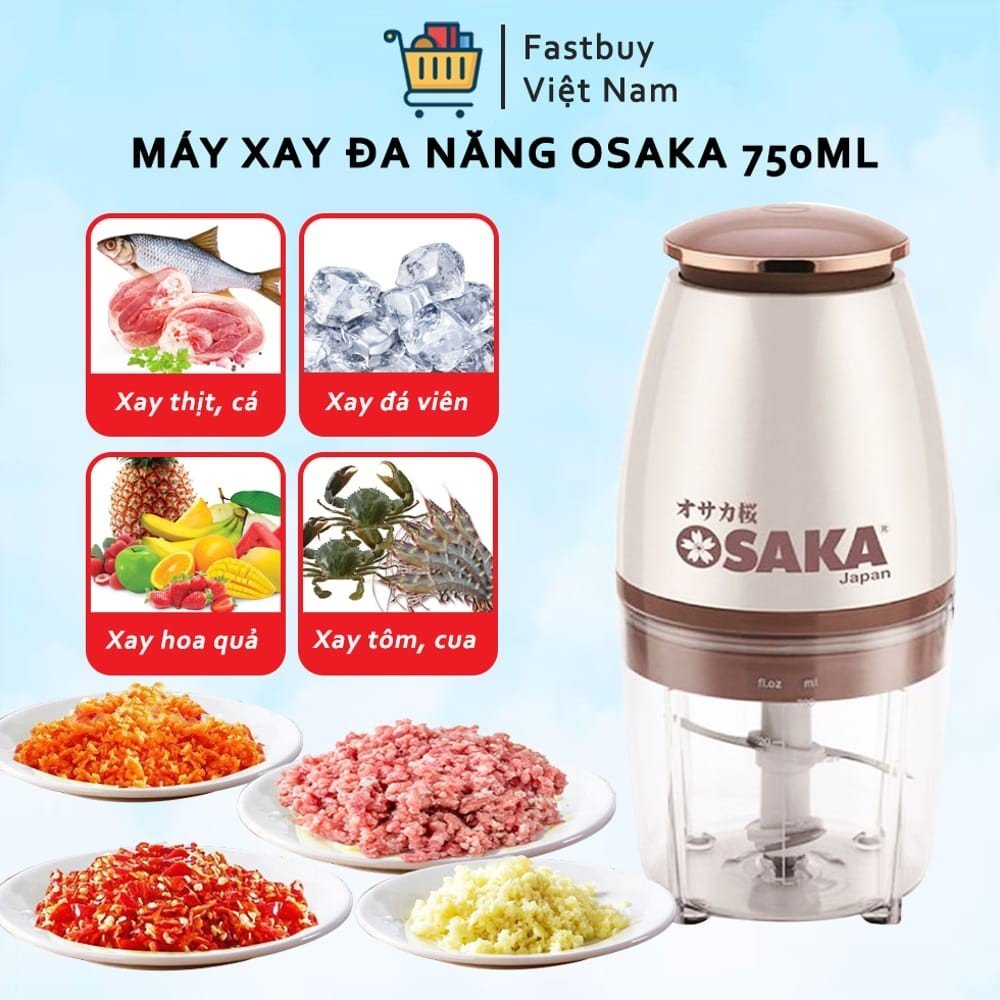 Máy xay đa năng osaka nhật bản fp126-p phiên bản mới nhất, động cơ công suất cực lớn, thiết kế thông minh gọn nhẹ