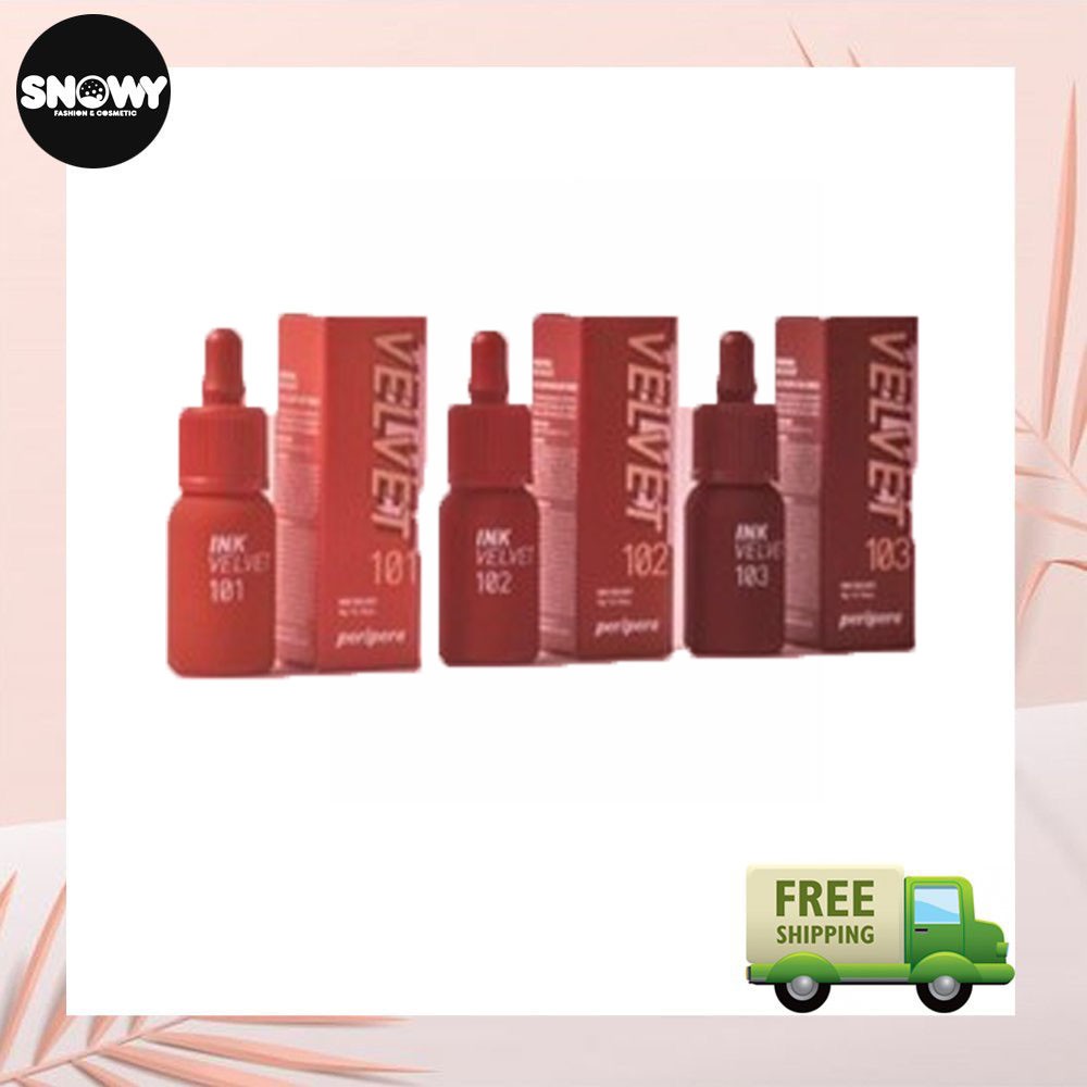 Son kem lì peripera peri's ink velvet mẫu mới 101, 102, 103