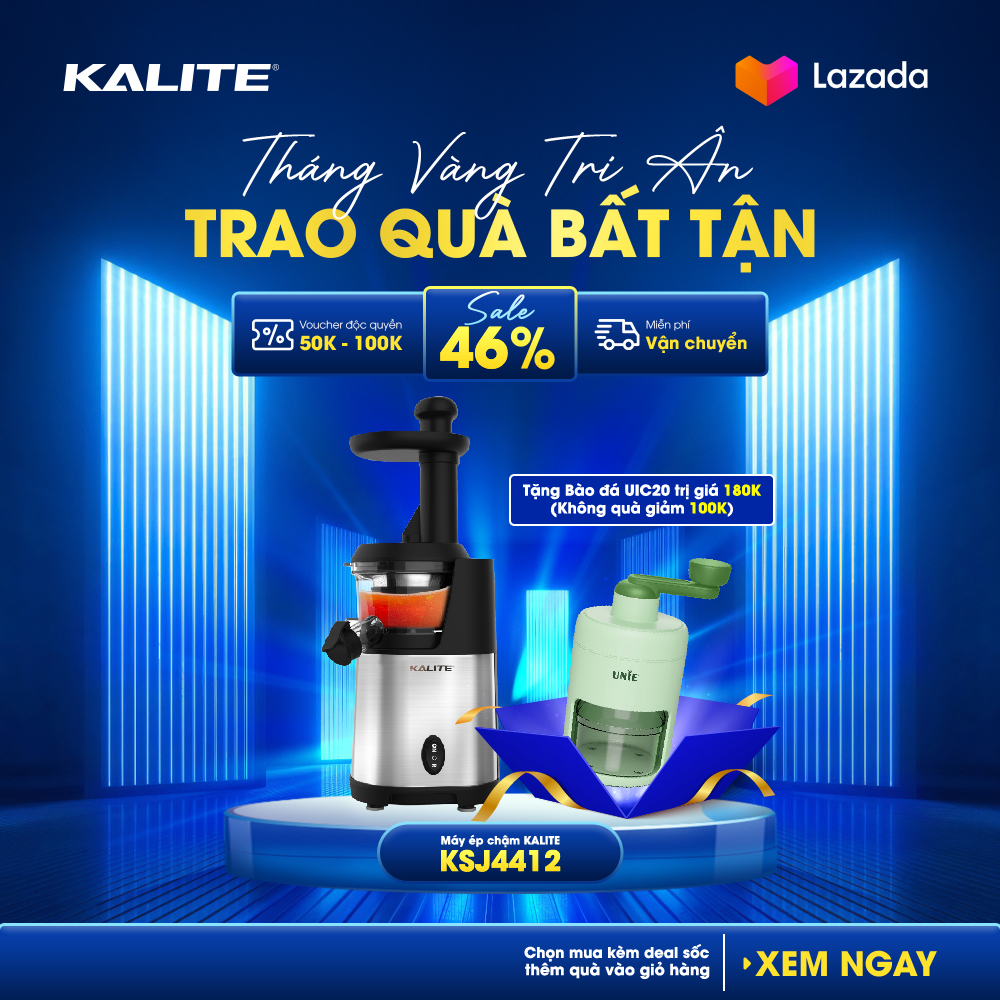 Máy ép chậm kalite ksj4412, ép trái cây, rau của quả kiệt bã 90% - bảo hành 24 tháng