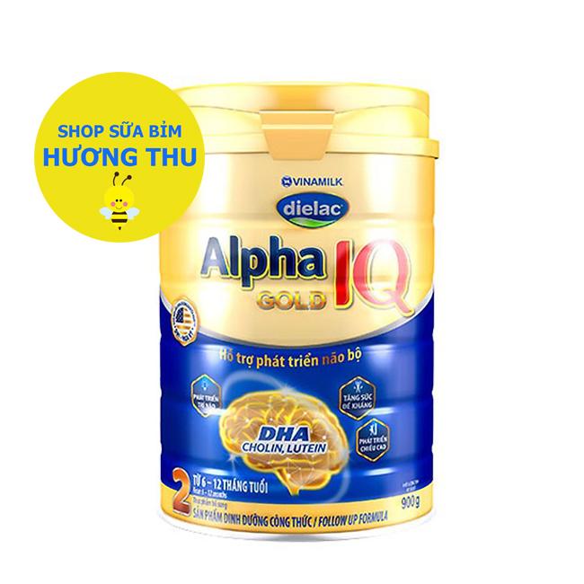 Sữa bột vinamilk dielac alpha gold iq số 2 mẫu mới lon 900g