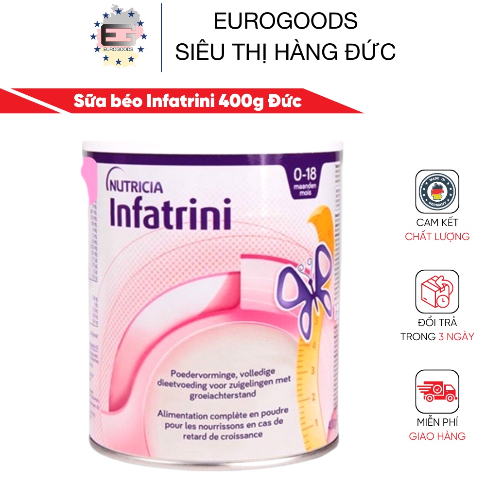 Sữa béo nội địa đức ⚡ cam kết hàng chuẩn ⚡ sữa béo infatrini hộp 400g đức cho bé từ 0-18 tháng nhẹ cân, suy dinh dưỡng