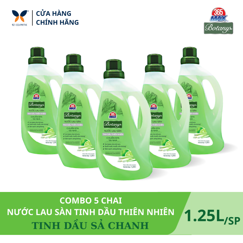 Combo 5 chai nước lau sàn Botany 125ml  (chanh sả)