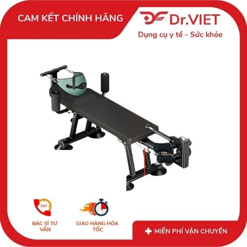 Spinal Stretching Bed Gbm-085 - Black - 01. Sturdy Design 02. Support Cushion 03. Adjustable Handle 04. Stable Base 05. Genuine Warranty - for Home Use - Gym Area.