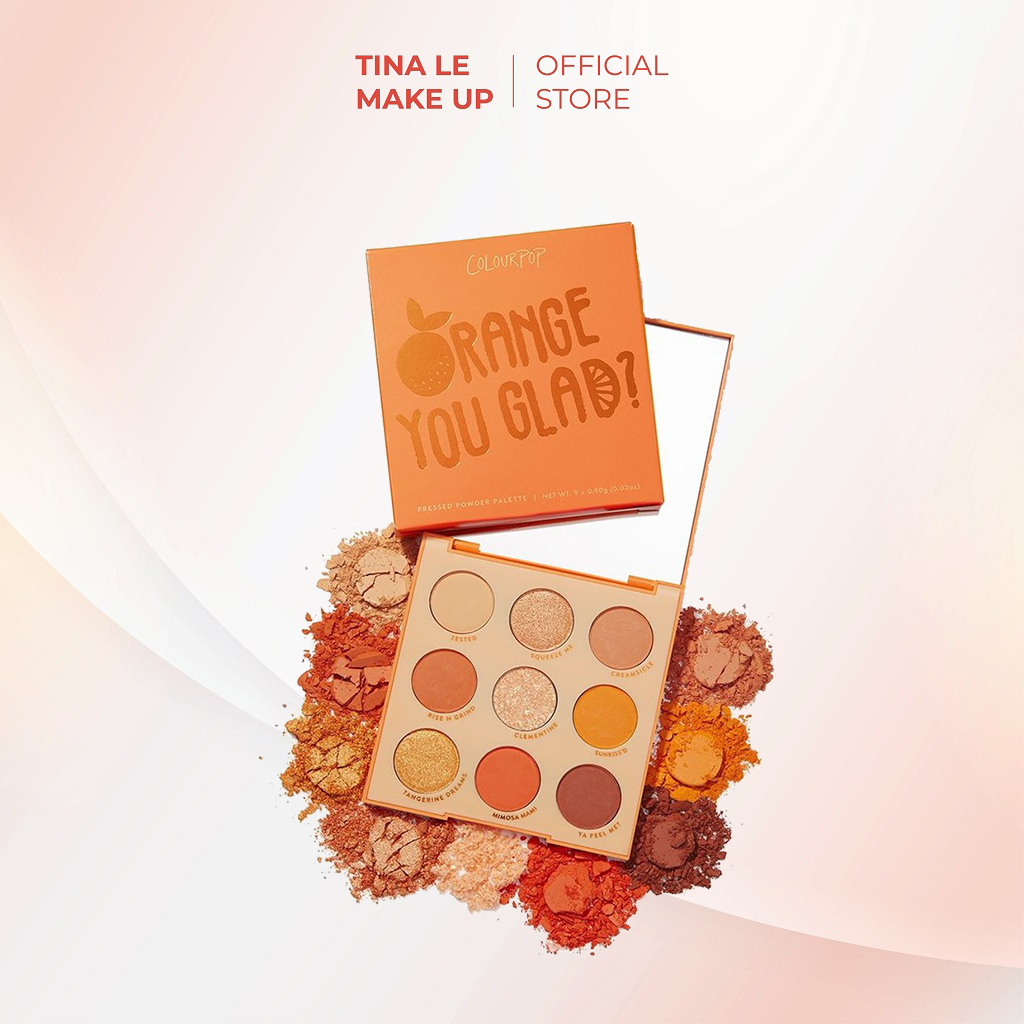 Bảng màu mắt Colourpop Orange/ Got Peach/ Blush Crush/ Miss Bliss/ Nude Mood- Phấn Mắt 9 ô Colorpop Eyeshadow Palette hạt phấn siêu mịn với độ bám cao