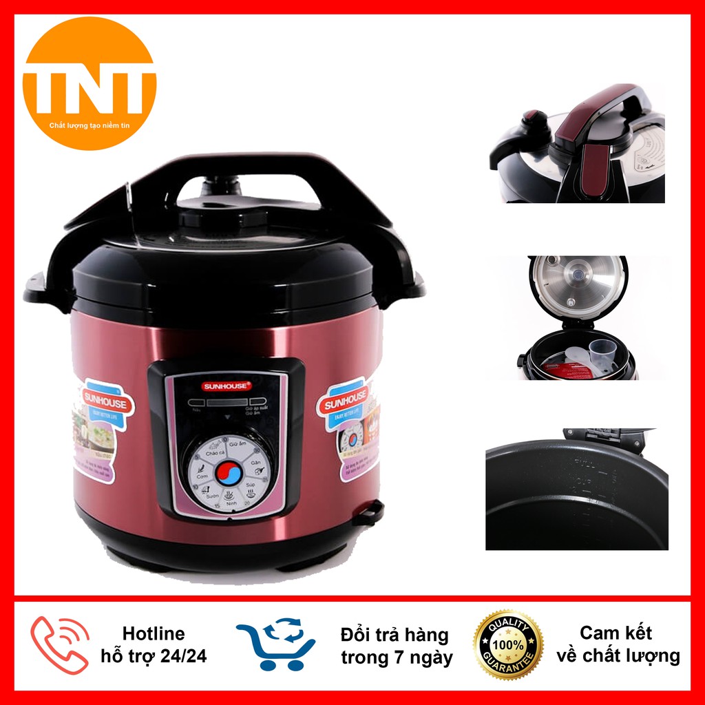 Nồi áp suất điện đa năng sunhouse shd1755 900w