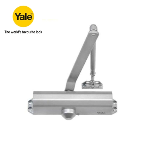 Tay co thủy lực yale vc7712-sb- tay đẩy hơi, thiết bị đóng cửa tự động cao cấp của mỹ- npp aalock