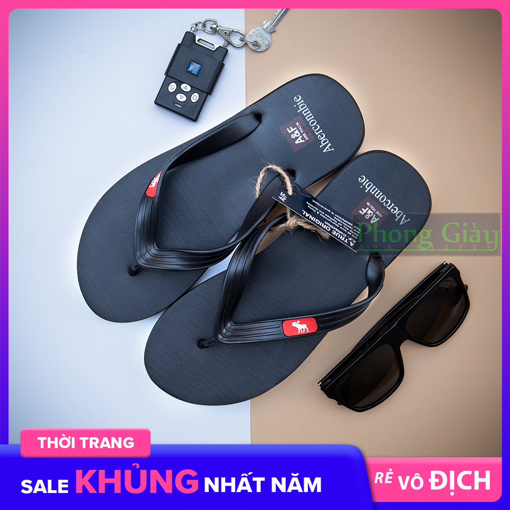 Dép tông nam dép xỏ ngón nam hàng Thái Lan AF dép ulzzang nam màu đen