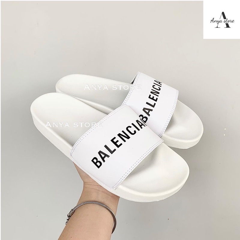 Dép Balenciaga nam màu đen chữ trắng DBL01 siêu cấp  TheK2Deluxe