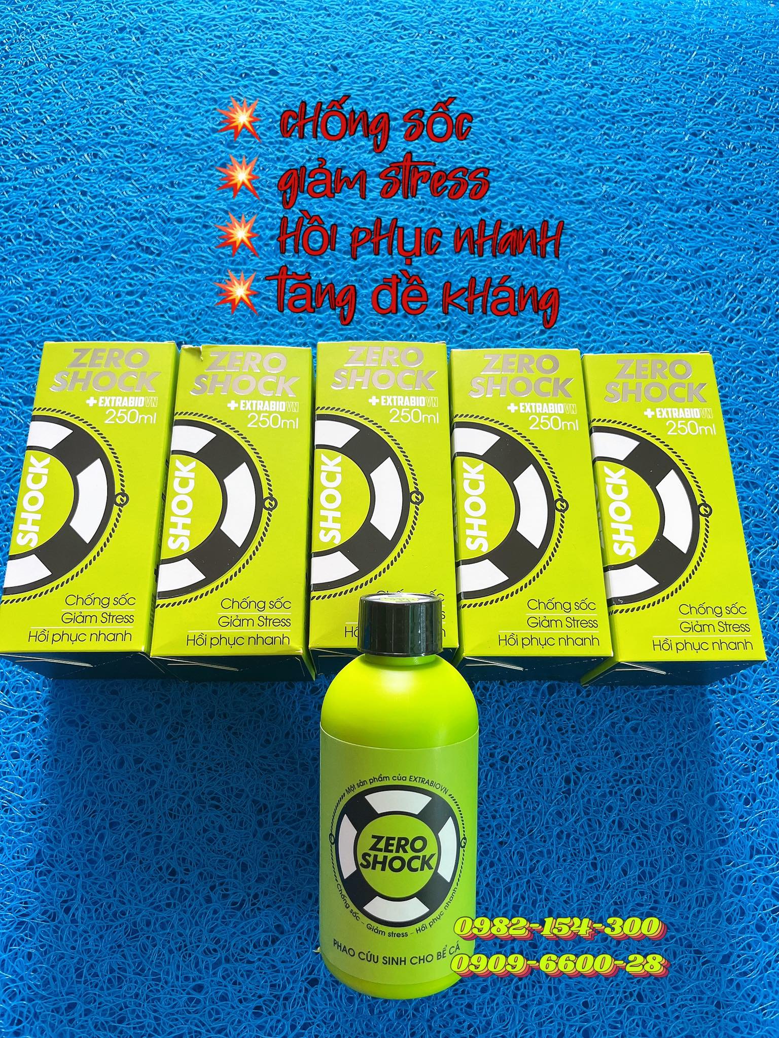 Zero shock extra bio - chông sốc | giảm stress | hồi phục nhanh cho cá cảnh